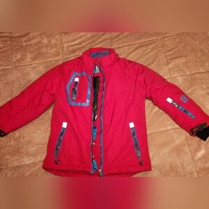 Boys Phibee Blue and Red Snow Jacket Size 116/122 Med